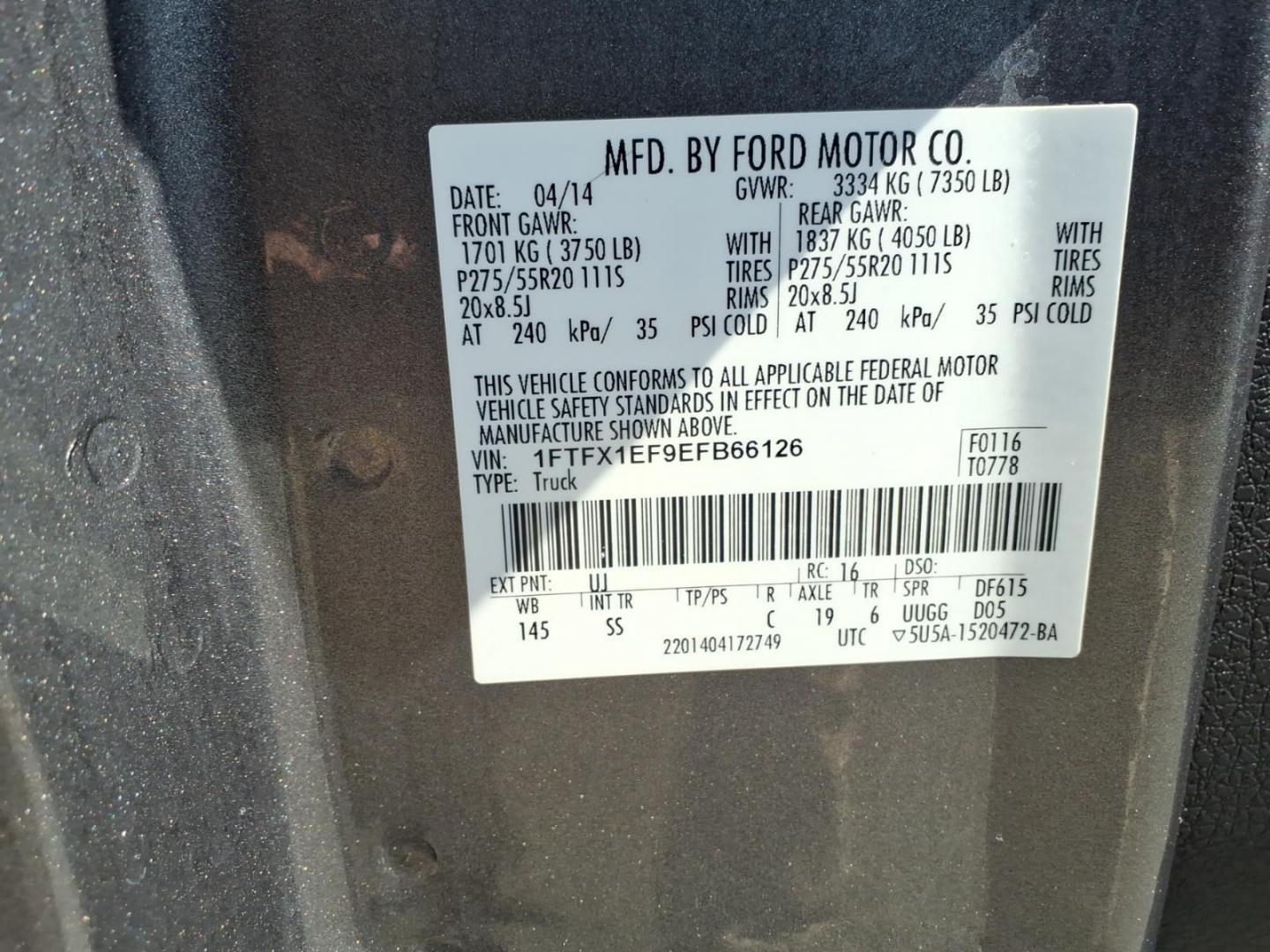 2014 Sterling Gray Metallic Ford F-150 STX (1FTFX1EF9EF) with an 5.0L 5.0L Flex Fuel V8 360hp 380ft. lbs. Sequential Multiport Fuel Injection engine, 6-Speed Automatic transmission, located at 50 Eastern Blvd., Essex, MD, 21221, (410) 686-3444, 39.304367, -76.484947 - Photo#19