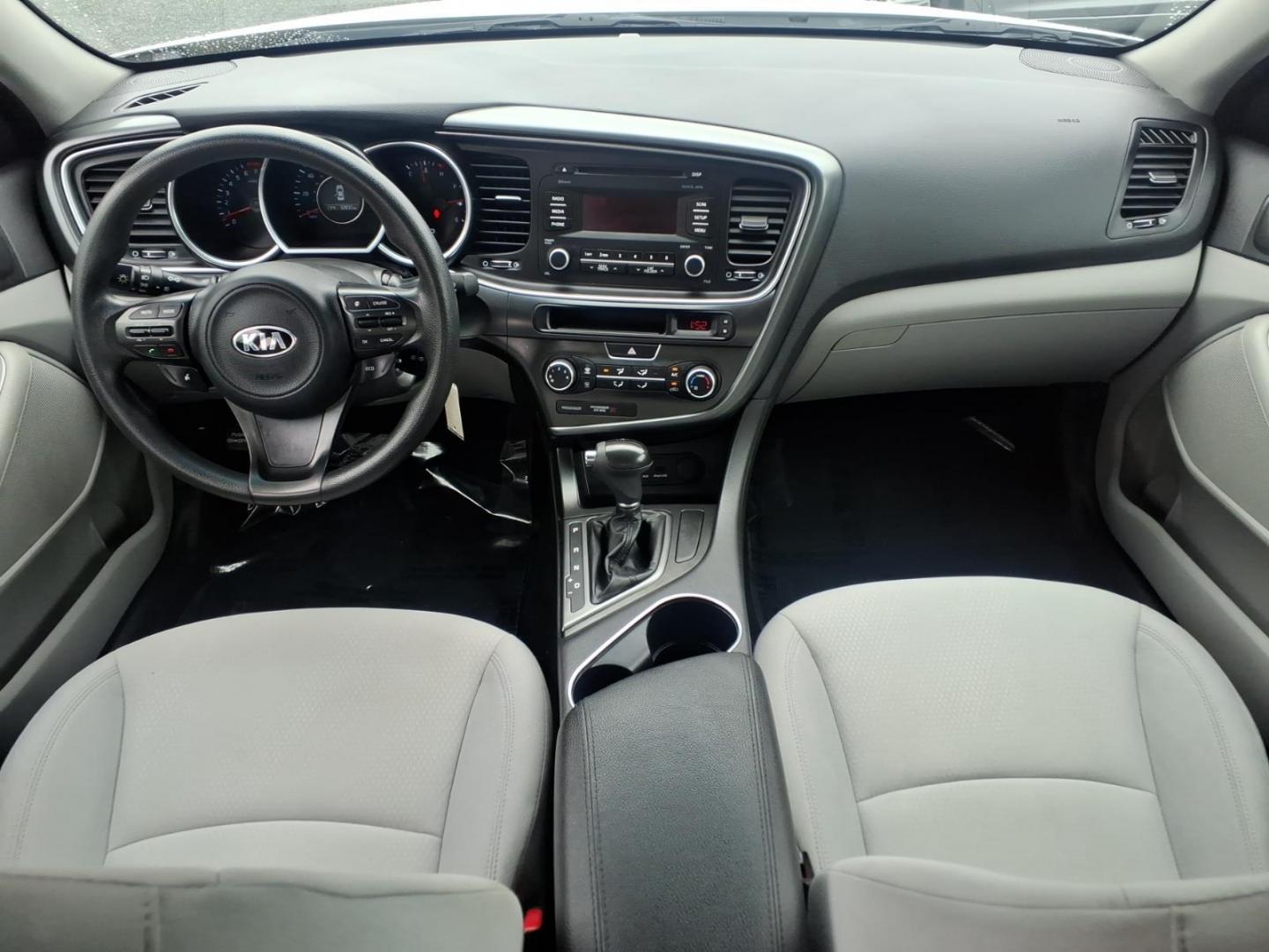 2015 White Kia Optima LX (KNAGM4A79F5) with an 2.4L 4 Cylinder Fuel Injected engine, Automatic transmission, located at 50 Eastern Blvd., Essex, MD, 21221, (410) 686-3444, 39.304367, -76.484947 - Photo#11