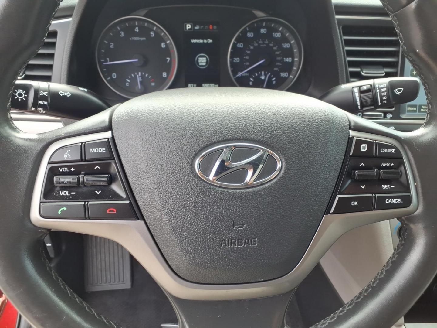 2017 Scarlet Red Hyundai ELANTRA Limited (5NPD84LF6HH) with an 2.0L 4 Cylinder Sequential-Port F.I. engine, 4CYL transmission, located at 50 Eastern Blvd., Essex, MD, 21221, (410) 686-3444, 39.304367, -76.484947 - Photo#19