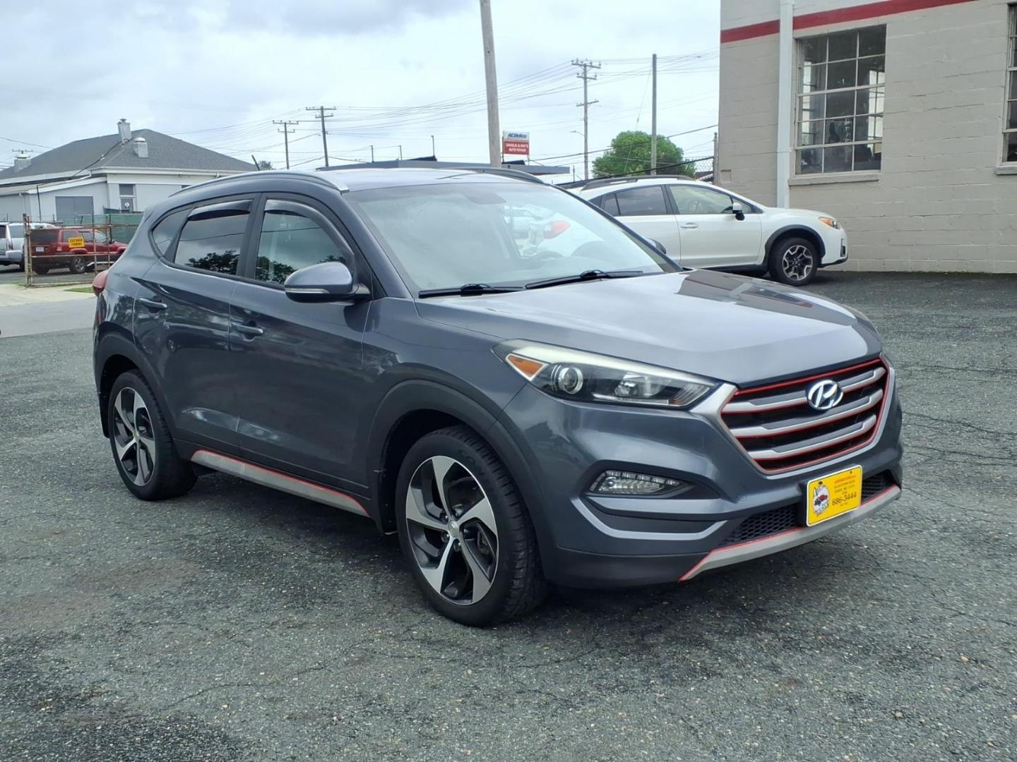 2017 Coliseum Gray Hyundai TUCSON Sport (KM8J33A22HU) with an 1.6L 4 Cylinder Turbocharged engine, Automatic transmission, located at 50 Eastern Blvd., Essex, MD, 21221, (410) 686-3444, 39.304367, -76.484947 - Photo#5