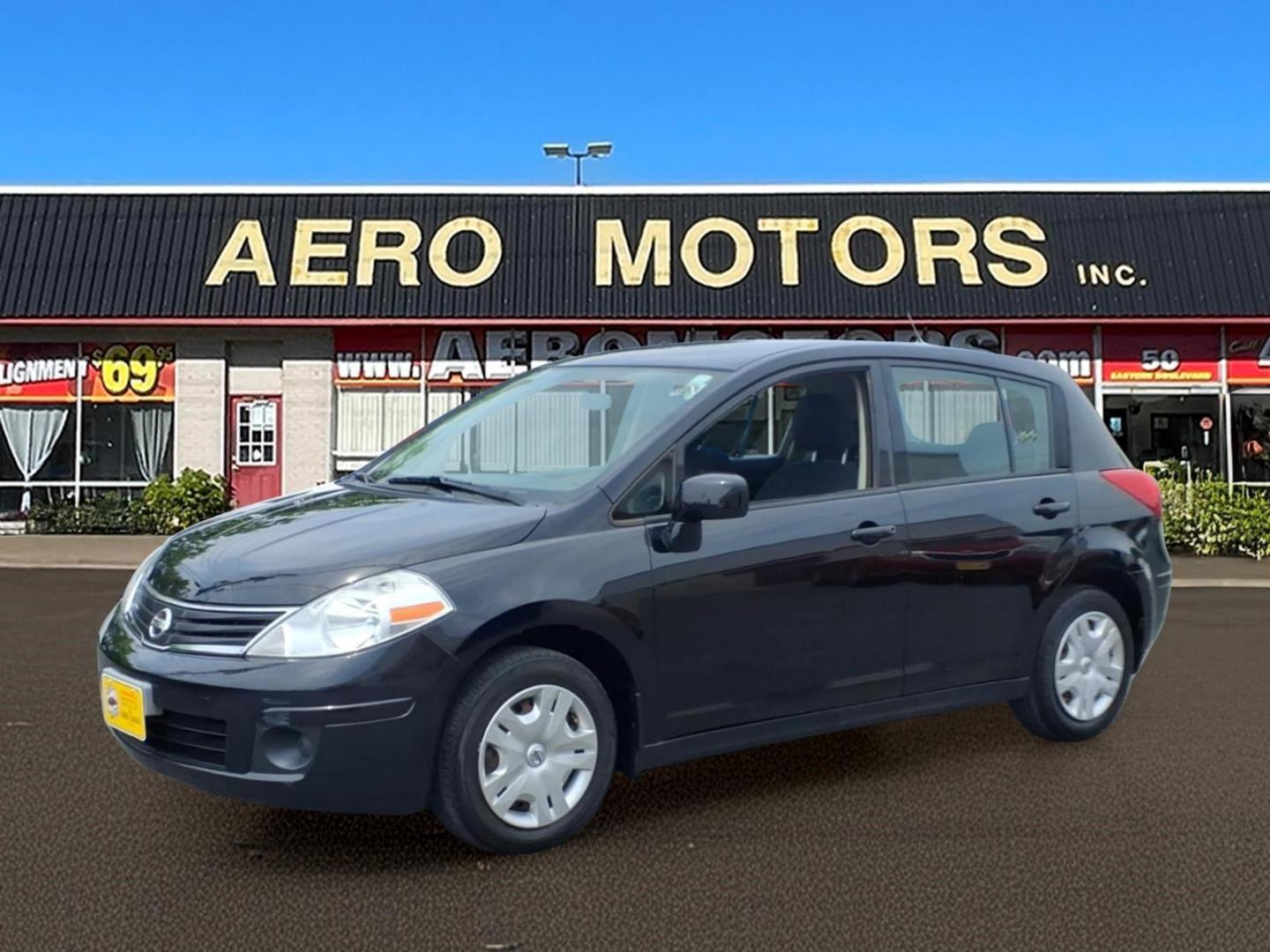 2010 Black Nissan Versa 1.8 S (3N1BC1CP2AL) with an 1.8L 1.8L I4 122hp 127ft. lbs. Sequential-Port F.I. engine, 4-Speed Automatic transmission, located at 50 Eastern Blvd., Essex, MD, 21221, (410) 686-3444, 39.304367, -76.484947 - Photo#0