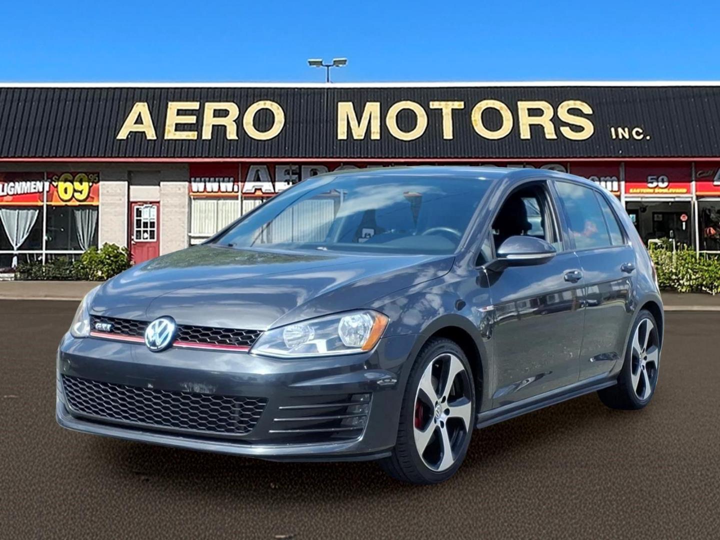 2015 Gray Volkswagen Golf GTI SE (3VW5T7AU8FM) with an 2.0L 2.0L Turbo I4 210hp 258ft. lbs. PZEV Turbocharged engine, 6-Speed Manual transmission, located at 50 Eastern Blvd., Essex, MD, 21221, (410) 686-3444, 39.304367, -76.484947 - Photo#0