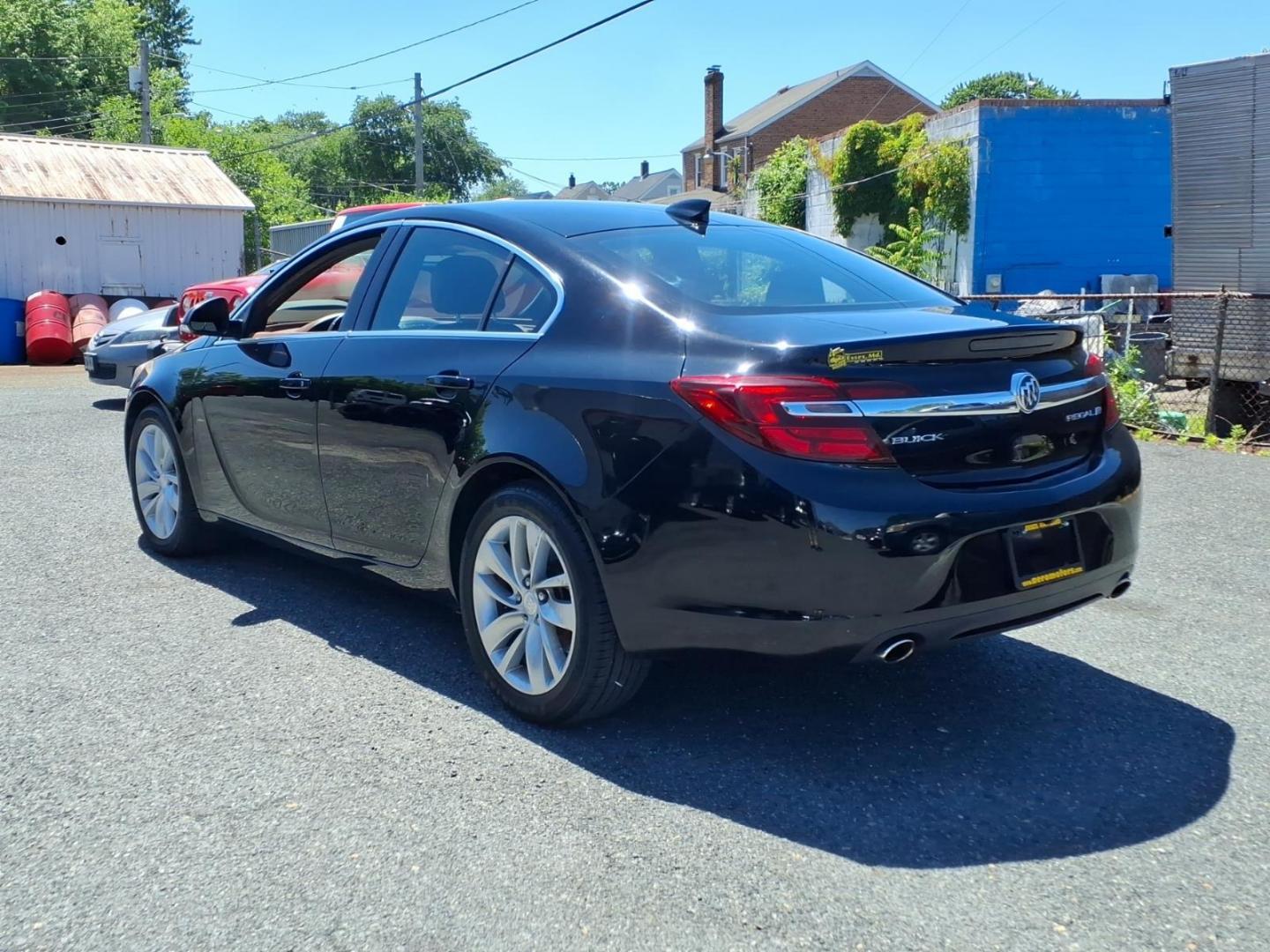 2015 Black Buick Regal Base (2G4GK5EX6F9) with an 2.0L 4 Cylinder Turbocharged engine, Automatic transmission, located at 50 Eastern Blvd., Essex, MD, 21221, (410) 686-3444, 39.304367, -76.484947- Photo#2