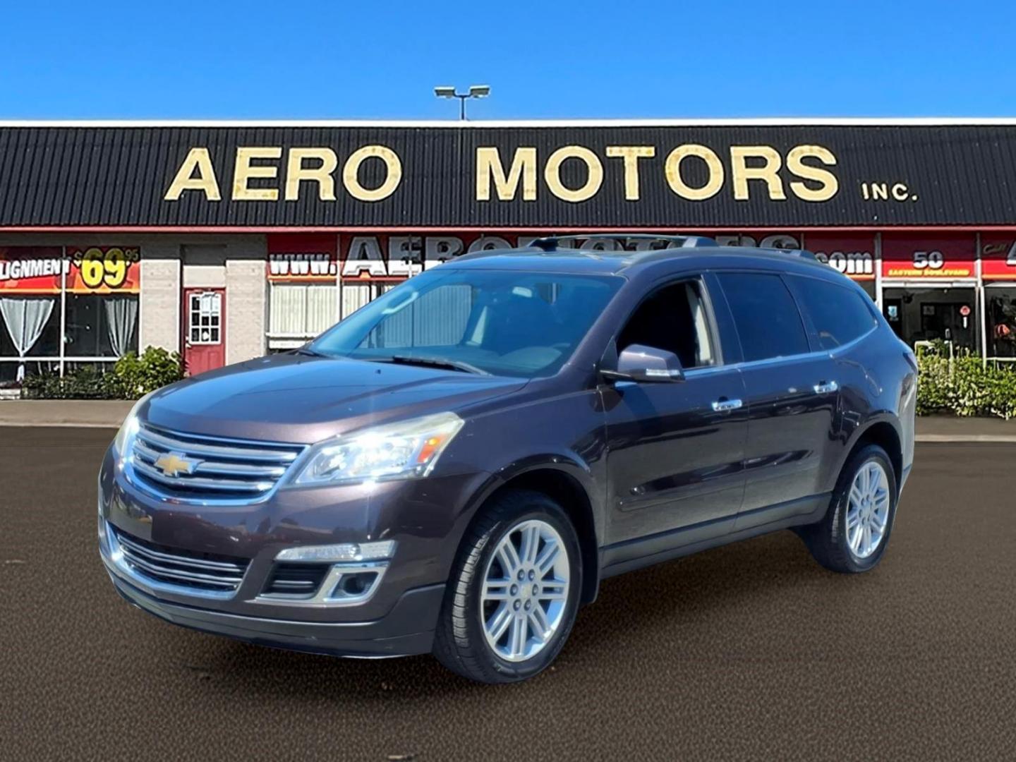2015 Purple Chevrolet Traverse LT (1GNKVGKD2FJ) with an 3.6L 6 Cylinder Fuel Injected engine, V6 transmission, located at 50 Eastern Blvd., Essex, MD, 21221, (410) 686-3444, 39.304367, -76.484947- Photo#0