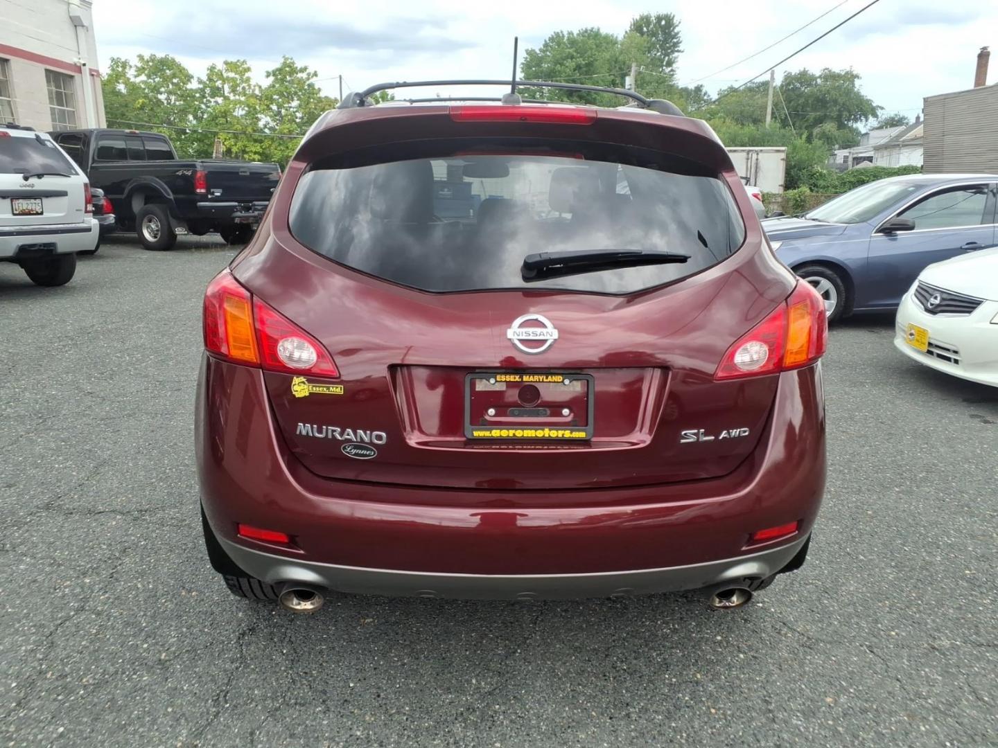 2010 Dk. Red Nissan Murano SL (JN8AZ1MW6AW) with an 3.5L 3.5L V6 265hp 248ft. lbs. Fuel Injected engine, CVT transmission, located at 50 Eastern Blvd., Essex, MD, 21221, (410) 686-3444, 39.304367, -76.484947- Photo#3