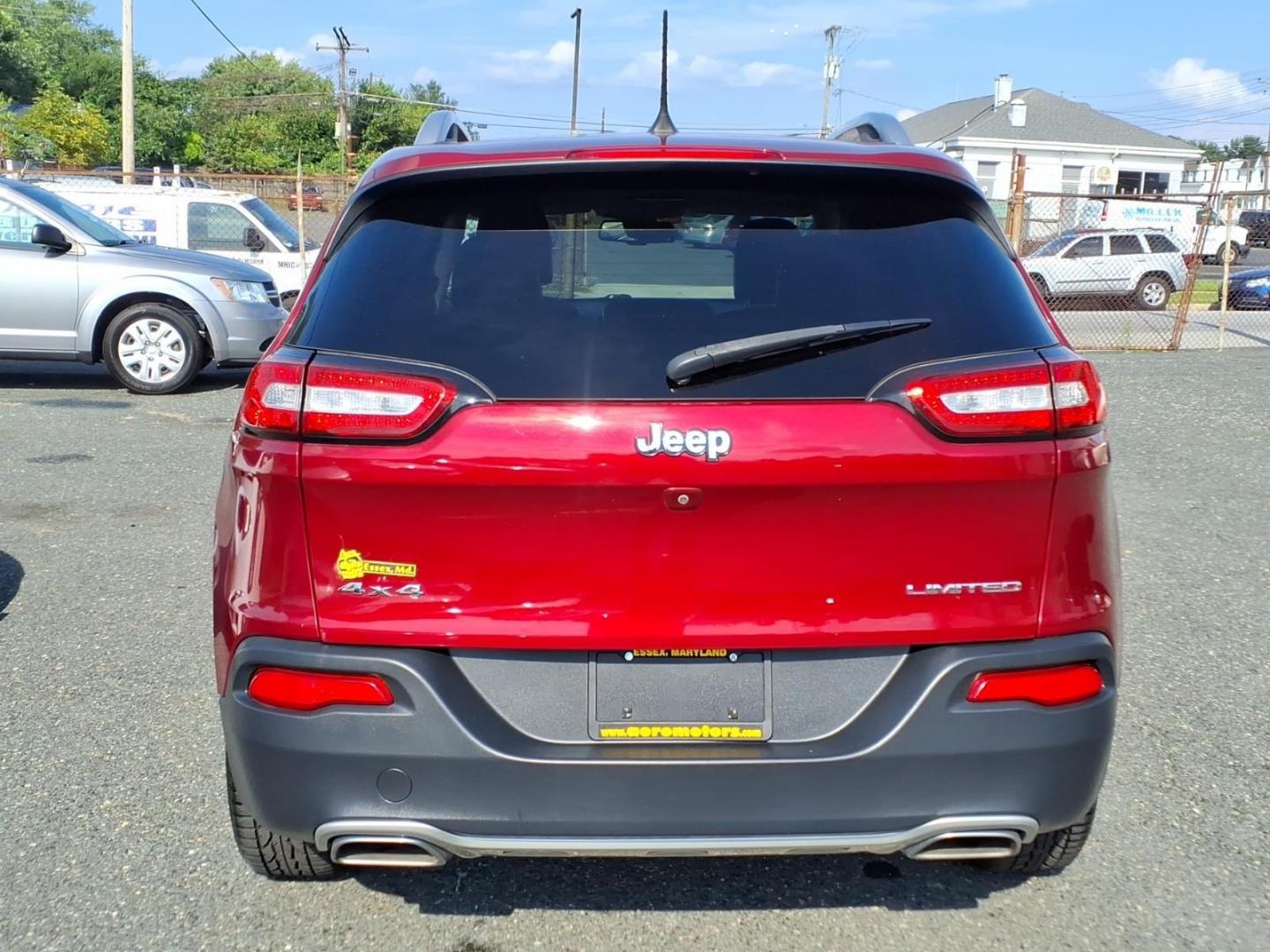2016 Red Jeep Cherokee Limited (1C4PJMDS5GW) with an 3.2L 6 Cylinder Sequential-Port F.I. engine, ATAWD transmission, located at 50 Eastern Blvd., Essex, MD, 21221, (410) 686-3444, 39.304367, -76.484947- Photo#3